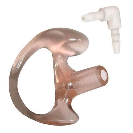 Transparent  Pink Earmold With Elbow (Medium / Left Ear)