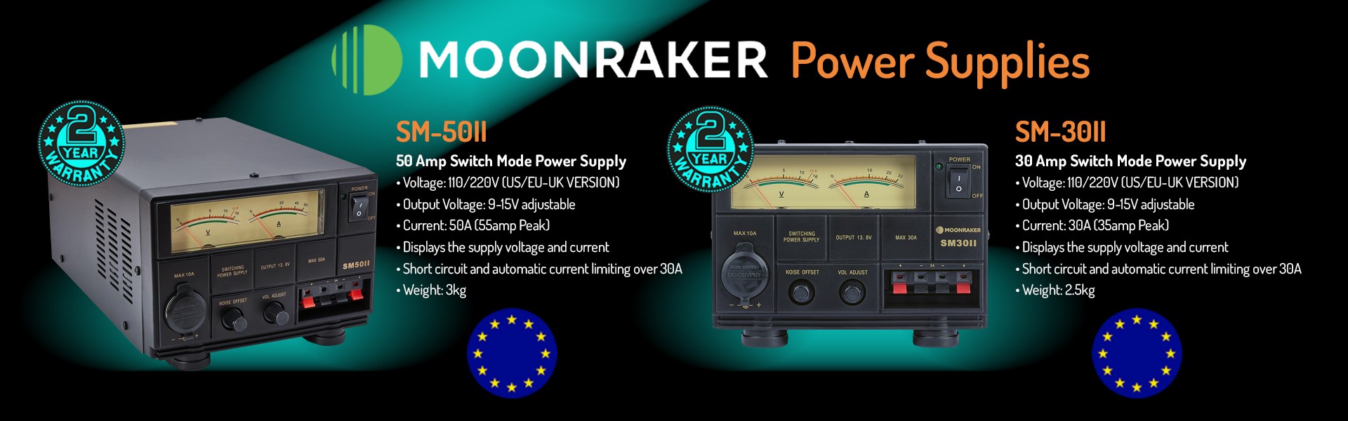 European power supplies for ham radio equipment Moonraker European power supplies for ham radio equipment